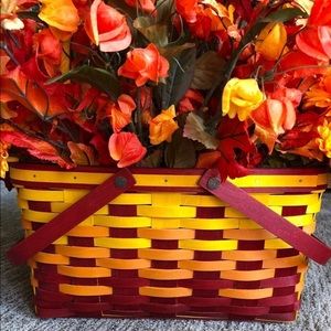 Large Fall Colored Longaberger Picnic Basket